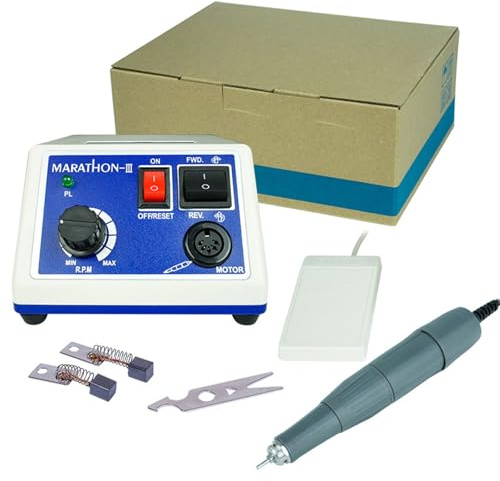 Pulidora con micromotor for laboratorio dental for esmerilado y tallado de precisión en joyería, cerámica, cristalería y tallado de madera: dispositivo de laboratorio profesional for creaciones de obj