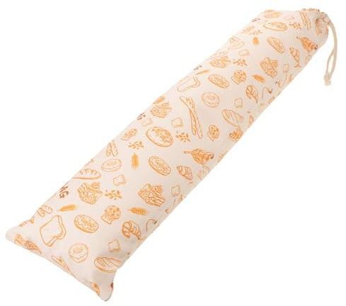 NIYANGLE Reusable Linen-cotton Bread Bag with Drawstring Eco-friendly Loaf Holder for French and Artisan Breads Secure Storage Pouch for Homemade Sourdough and Pastries