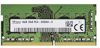 SK hynix original 16 GB DDR4 3200 MHz Notebook RAM SO-DIMM PC4-25600 1Rx16 260-stifts minne för bärbar dator – HMA82GS6CJR8N-XN – hög kompatibilitet – 10 års garanti
