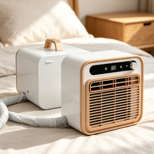 Gavscient Climatiseur Portable Split, Mini Climatisation 5000 BTU, Unité de Refroidissement Silencieuse avec Minuterie pour Camping et Garage, Multi Split AC 2m-WirelessVersion