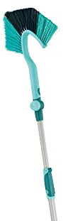 Leifheit Dusty Telescopic Cobweb Duster, Cobweb Brush with Extendable Handle, Broom with Adjustable Angle Joint for Cleaning Corners, 1.3-2.2 m, Blue