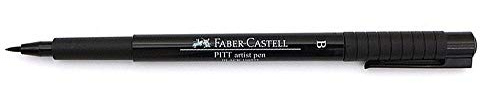 Faber-Castell 167499 - Tuschestift Pitt artist pen brush, Strichstärke B, Farbe 199, schwarz