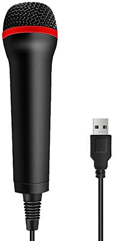 TPFOON JF-Gaming USB-mikrofon för rockband eller gitarrhjälte (PS3, Wii, Xbox360, PS4, PC)