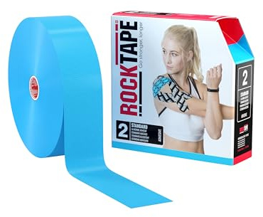 RockTape H2O Unisex oklippt kinesiologiskt band terapeutiskt och sportigt, vattentätt fysioband för axlar, vrister, armbågar och manschetter