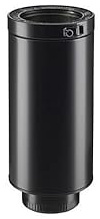 Element Droit de Finition Plafond therminox Noir dn80mm