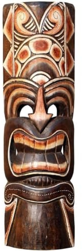 Bonito 50 cm Tiki Madera Máscara Nueva Zelanda Maorí pared Máscara mano Bali maske87