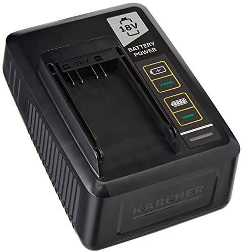 Kärcher snabbladdare Battery Power 18 V (80 procent batteriladdning på 44 minuter, för 18 V/2,5 Ah och 18 V/5,0 Ah, inkl. väggfäste), fast battery recharger