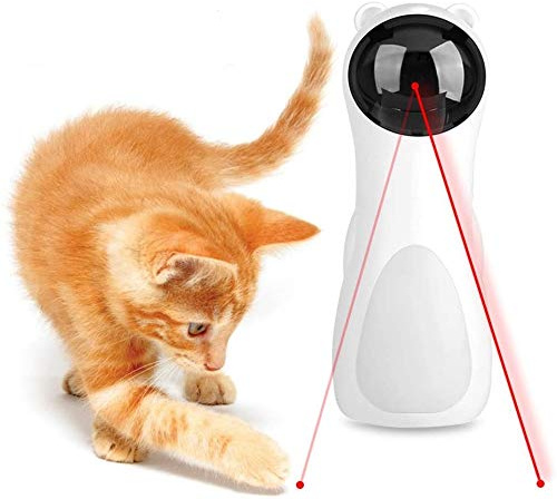 Lampe de chat laser laser automatique pour chats, USB et charge par batterie laser - Jouets électroniques pour stimuler l'exercice avec 5 modes réglables