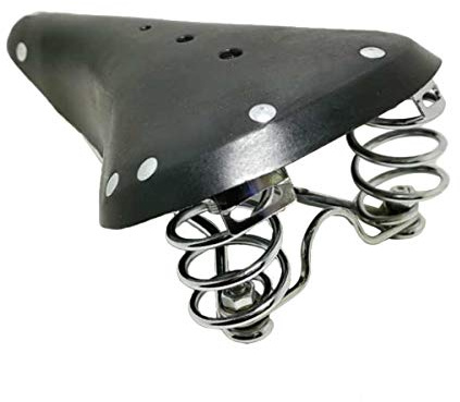TentHome Vintage Fahrradsattel bequem Sattel Leder Fahrradsitz mit Feder Classic Line Cityradsättel Rennrad MTB Radfahren