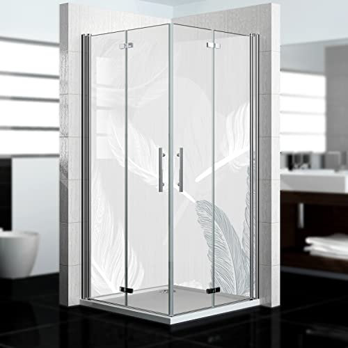 dedeco Pannello posteriore per doccia ad angolo impermeabile, motivo: arte V5, 2 x 100 x 200 cm, come parte posteriore del bagno per la sostituzione delle piastrelle, come parete decorativa,