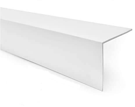 White Durable 1M PVC Trim for Edges & Corners Upgrade Your Home or Office Perfect 90 Degree Angles - 100x100mm & 70x70mm Sizes With 3MM Wall Thickness TMW Profiles (100x100mm)
