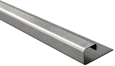 40x Quadrat Edelstahlschiene Fliesenprofil Fliesenschiene L250cm 11mm gebürstet
