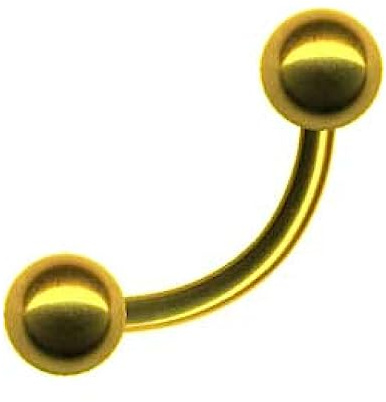 |PIERCING BANANE mit INNENGEWINDE I echt 585 Gelbgold I Stärke: 1,2 mm I LÄNGE: 8 mm I KUGEL: 3 mm I BAUCHNABEL AUGE OHR I SCHMUCK im ONLINE SHOP kaufen I 46015-8 I