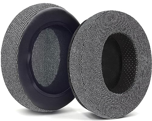 HM5 Upgrade Earpads Replacement Memory Foam for Audio-Technica M40X M50 M50X MSR7 Earpads Fostex T50RP / MDR 7506 / Hyperx Cloud Alpha Headset Ear Cushion Muffs Grey Flannel