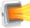 Space Heater, XIUREI Small Electric Heater with 45°Tilt Head, Portable Desk Fan Heaters for Home Low Energy Silent, with 2 Heating Speeds & Multiple Protection ideal for Home Bedroom Office Desk-White