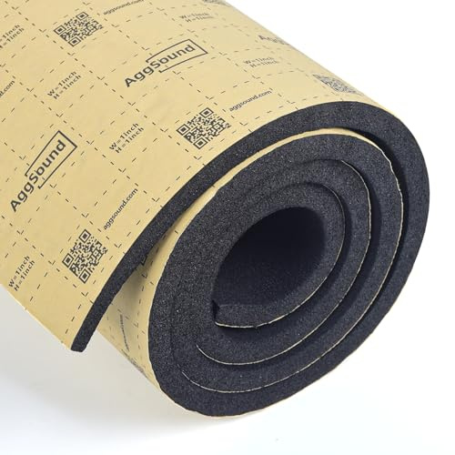 AggSound 1 rotolo 20mm 152×40cm spessore schiuma, auto isolamento autoadesivo|stuoia di isolamento auto-taglio (0,56㎡)