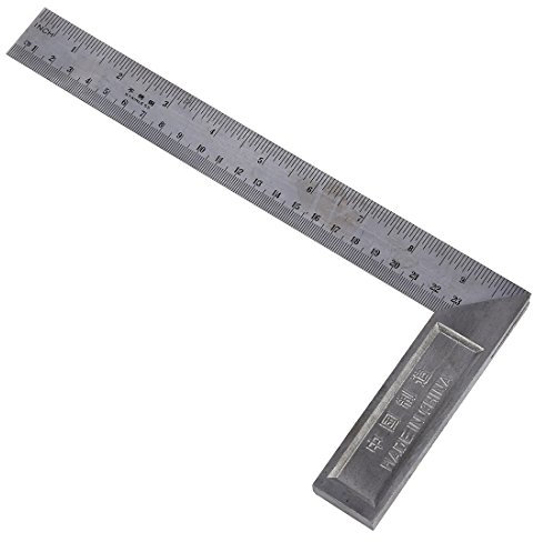 Griwiuiowe Länge 25 cm, Edelstahl-Lineal von 90 Grad