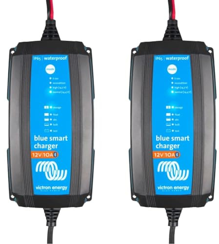 Victron Energy Blue Smart IP65 12-Volt 10 Amp 230V, Batterie Ladegerät, Bluetooth (CEE 7/17) (Packung mit 2)