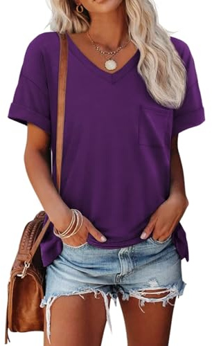 AirMood Maglietta estiva da donna, casual, vestibilità ampia