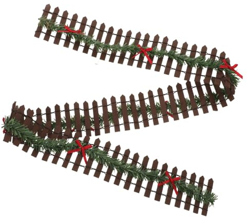 WESIEVYA Miniature Wooden Garden Fence for Christmas Decor Landscape Trim for Fairy Houses Small Picket Fence Landscaping Prop Your Garden to Use and Unique Design