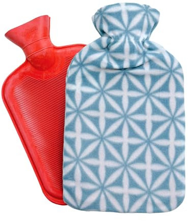 Bouillotte MAGIC SELECT de 1,25 L avec Housse Douce, Lavable et Amovible. Bouillotte pour le dos, les lombaires, le ventre et les mains. Housse en tissu, Caoutchouc.