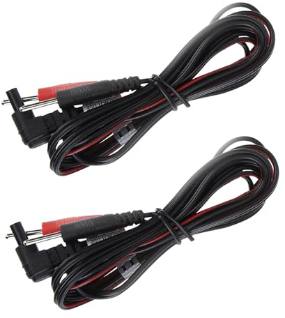 Cables Conductores para Máquinas de Terapia 4 Piezas Pvc Cobre | Conector de 2mm, para Electropuntura y Electrodo Fisioterapia, Cubre Cable Patinete Electrico
