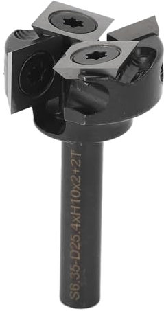 Mèche de routeur de SUR FACE CNC Spoilboard, tige de 0,25, 4 cannelures, aplatissement de dalle, insert en carbure, style de coupe, raboteuse de 1 po de diamètre de coupe,