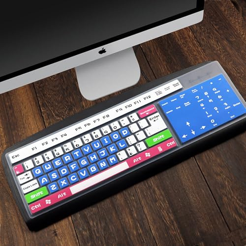 DüNn Tastaturschutz Universal Tastatur Schutzfolie Tastatur SchutzhüLle Silikon Tastaturabdeckung Universal Wasserdichter,Staubdichter Tastaturschutzfilm FüR Desktop-Computertastaturen (Bunt)