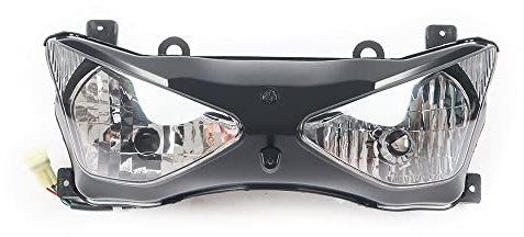 Motorcycle Front Headlight Headlamp Assembly Compatible for Kawasaki 2003 2004 ZX-6R Ninja 636 03 04 ZX6R ABS Front Head Lamp