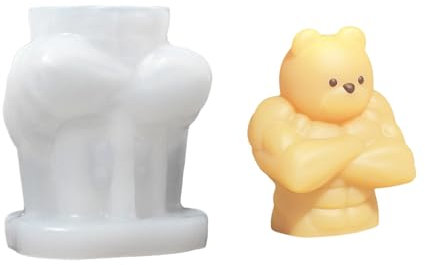 Moule réutilisable en silicone pour loisirs créatifs, joli ours 3D, aromathérapie, moule fait à la main pour décoration de mariage
