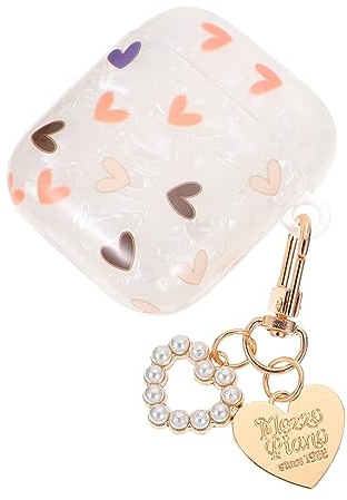 SHINEOFI Étui de Protection pour Écouteurs à Forme de Cœur Étui de Rangement pour Écouteurs sans Fil Compatible avec Airpods