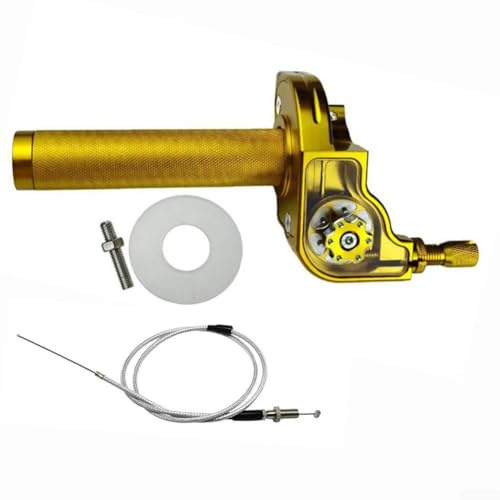 Refueler Grip Acelerador Mango del acelerador de motocicleta hecho de aleación de aluminio para un uso duradero, adecuado para motocicletas y motos de cross con manillar de 22 mm (dorado)