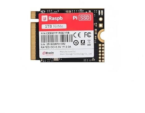 TUOPUONE Official Raspb Pi SSD, High-speed Solid State Drives, 1TB capacity, Complies With PCIe Gen 3 Standard, Suitable For Raspb Pi 5
