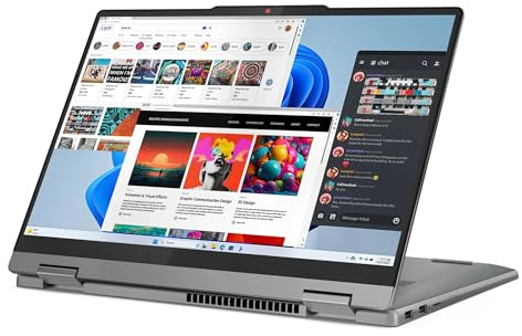 Lenovo IdeaPad 5 2-in-1 14IRU9 Personal Laptop - 14 1920x1200 Touchscreen - 10Core Intel 7 150U - 16GB RAM 1TB SSD - Intel UHD Graphics - Wi-Fi 6 - Fingerprint - 1080p FHD Camera - W11P - Luna Grey