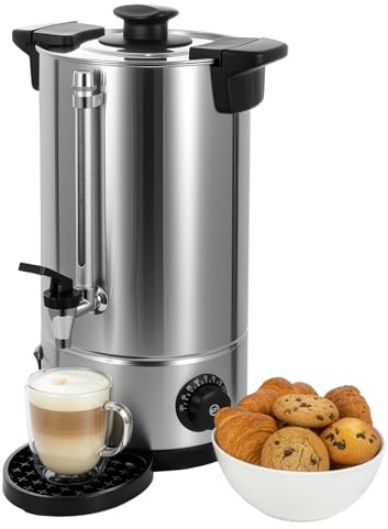 10L Commercial Water Boiler Urn Thermostat Control Electrical Catering Hot Water Boiler Tea Urn Coffee Auto Energy-Saving Boil-Dry Protection