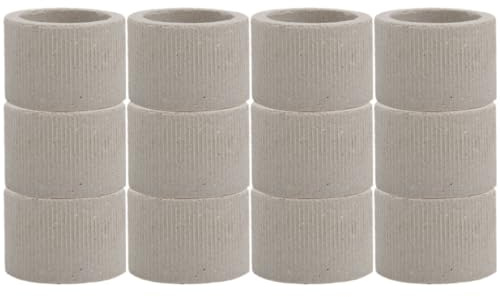 Hemoton 12pcs Aquarium Plant Holder Rings Anti-Floating Ceramic Fish Tank Plant Fixing Rings Large Size Water Weights for Aquatic Gardening