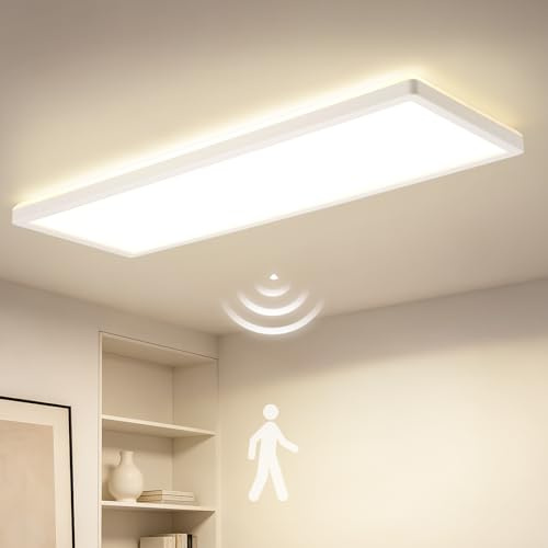 CBJKTX LED-Deckenlampe mit Radar-Bewegungsmelder & Dämmerungssensor, 24 W,