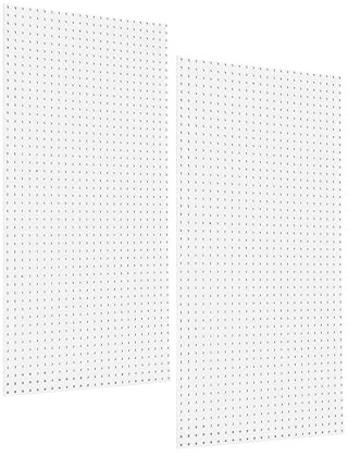 Triton Products DB-2 DuraBoard Polypropylene Pegboards 24 x 48 x 1/4 with 1/4 Hole Size, 2-Pack, White