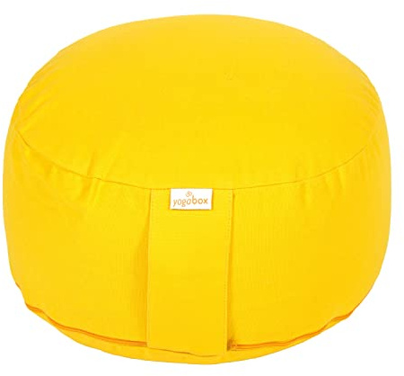 yogabox Coussin de méditation Basic, Les écales de Sarrasin, Vitellus