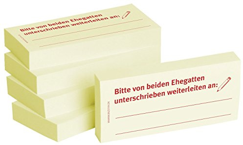 BIZSTIX Bedruckte Haftnotizen - Text: Bitte von beiden Ehega