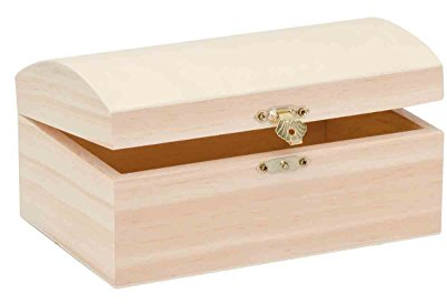 Glorex 6 1682 401 - Barock Kassette aus Kiefernholz, ca. 18 x 12 x 9 cm groß, FSC Mix, zum Bemalen, Bekleben oder Verzieren mit dem Brandmalkolben