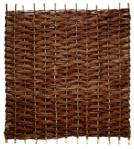 Papillon Premium Woven Willow Wicker Wattle Natural Hurdle Fence Privacy Panels Garden Screening Wooden Fencing 1.82m x 0.9m (6ft x 3ft)