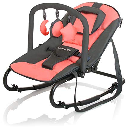 Babywippe Little World Stardust (Inklusive abnehmbarem Spielbogen) (Rose)