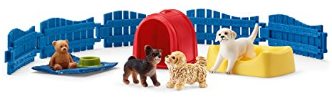 Schleich 42480 Welpenstube, für Kinder ab 3+ Jahren, Farm World - Spielset