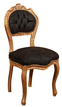 Biscottini Barock Stuhl 90x42x45 cm | Handwerklicher Esszimmerstuhl | Sessel & Stühle für Schlaf- und Wohnzimmer