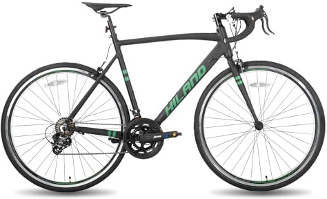 HH HILAND Adult Road Bike 700c Racing Bike with 14 Speeds, Aluminum Frame, Caliper Brake, City Commuter Bicycle for Women Men