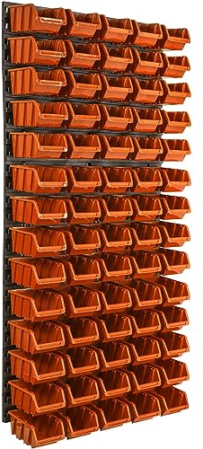 flaska 70 st. Box förvaringssystem, vägghylla, 58 x 117 cm, stapelbara lådor, sorteringshylla, extra starka väggplattor, hylla, utbyggbar, verkstadshylla, förvaringshylla, verkstadshylla, vägghylla