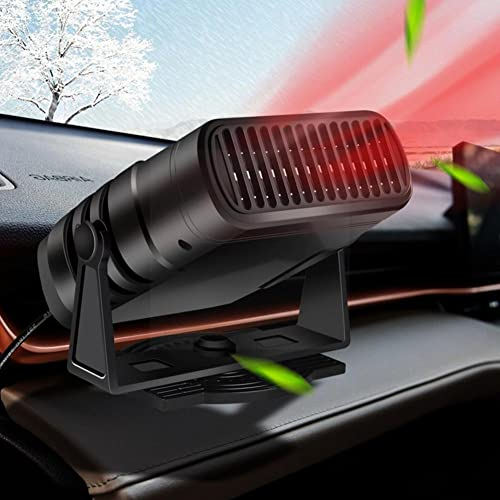 JUTTAUTO Auto-Heizung, 24 V, 200 W, tragbarer Winter-Auto-Windschutzscheibe, schneller Defroster-Defogger, 2-in-1-Auto-Demister-Kühlung, Auto-Heizlüfter, Zigarettenanzünder (24 V, 200 W)