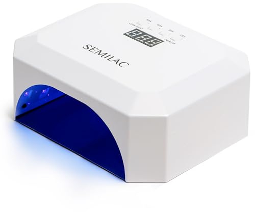 Semilac UV-LED-Lampe Diamond Collection 24W/48W – Nagellampe mit 4 Modi & Bewegungssensor, Display, für UV Lack & Gel