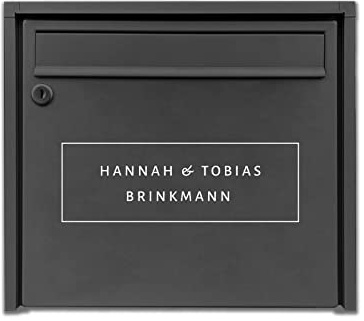 Hausnummer Familie Name Nachname Straßenname selbstklebend Folie Aufkleber für Briefkasten Haustür Glasdekor Namensschild Schwarz Weiß 14 Farben personalisierbar